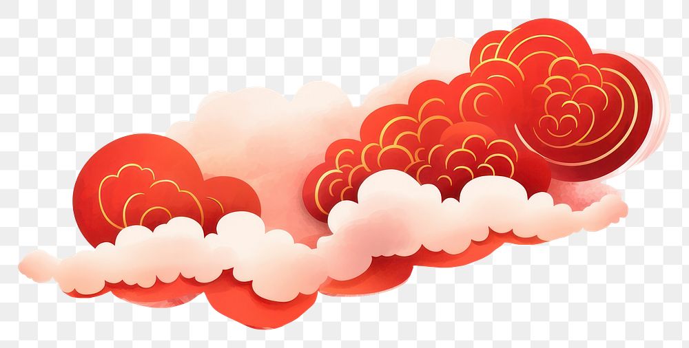 PNG Cloud heart cloud red. AI generated Image by rawpixel.