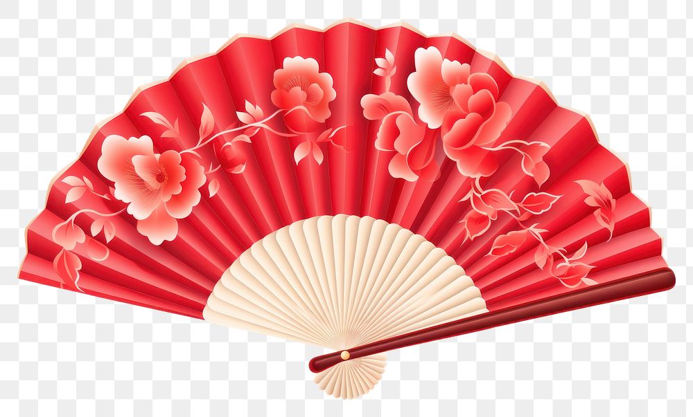 PNG Folding Fan chinese new year white background invertebrate. AI generated Image by rawpixel.