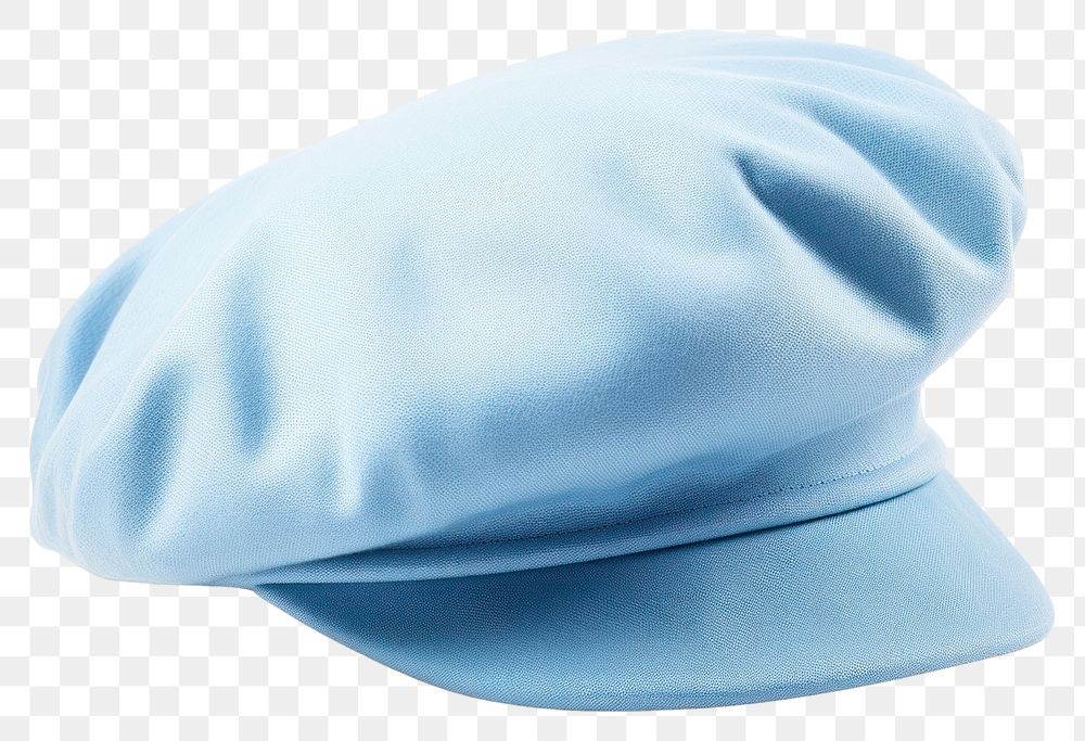 PNG  Blue french cap beret white background protection turquoise. AI generated Image by rawpixel.
