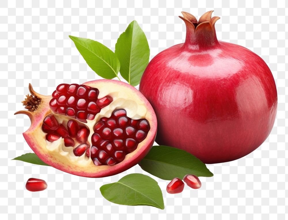 PNG  Pomegranate fresh fruit plant food. AI generated Image by rawpixel.