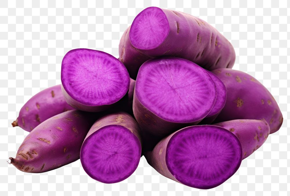 PNG  Purple yams vegetable plant food. AI generated Image by rawpixel.