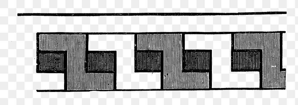 PNG ancient architectural pattern element, transparent background