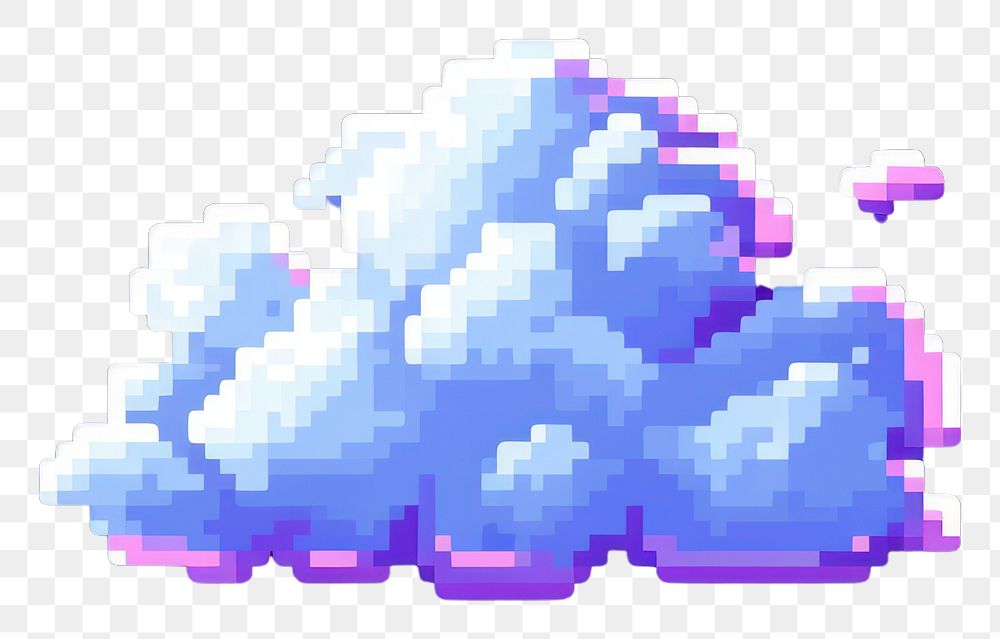 PNG Cloud purple technology pixelated. AI generated Image by rawpixel.
