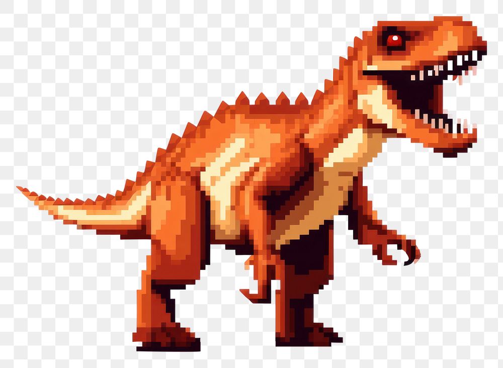 PNG Dinosaur shape representation pixelated extinct. AI generated Image by rawpixel.
