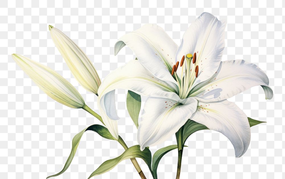 Flower plant lily inflorescence. AI generated Image by rawpixel.