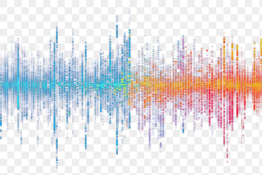 PNG Rainbow sound wave effect  AI generated image by rawpixel