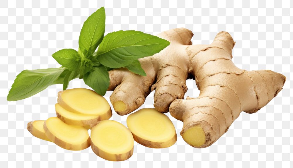 PNG Ginger root yellow plant food. AI generated Image by rawpixel.
