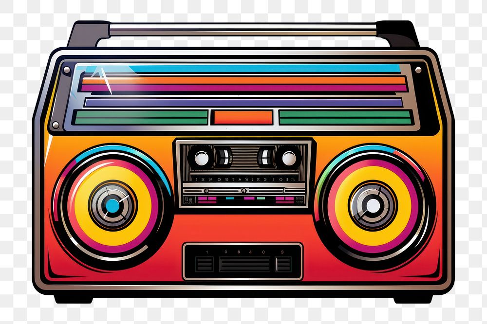 PNG Sticker electronics stereo radio. AI generated Image by rawpixel.