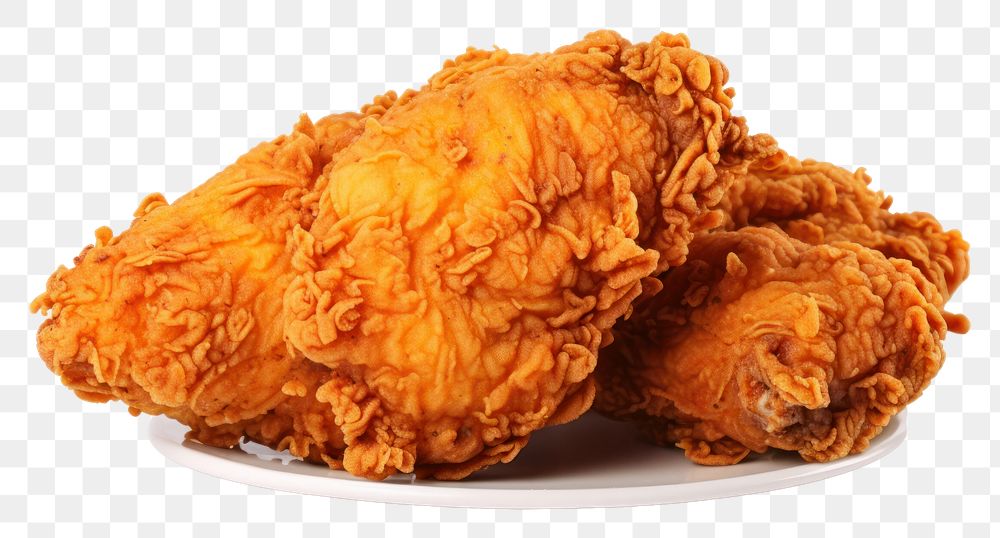 PNG Fried chicken fried food white background. AI generated Image by rawpixel.