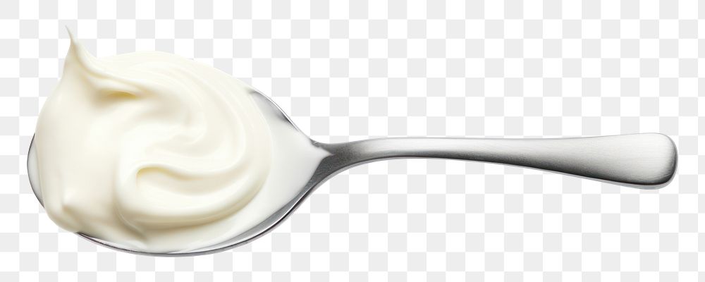 PNG Cream spoon food freshness. AI generated Image by rawpixel.