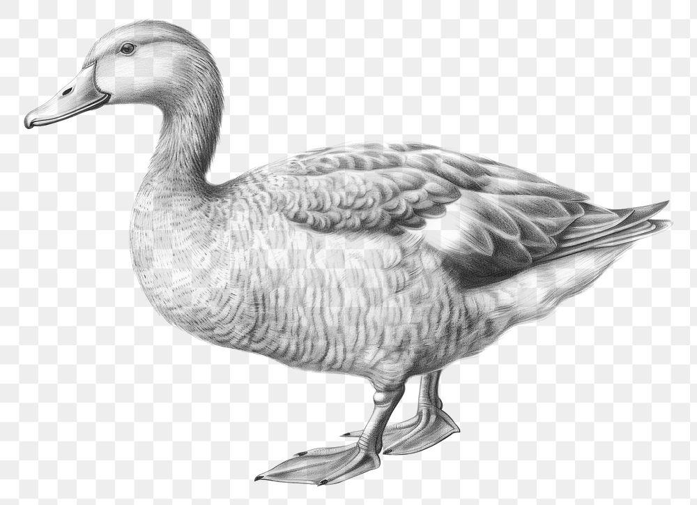 PNG Duck drawing sketch animal. AI generated Image by rawpixel.