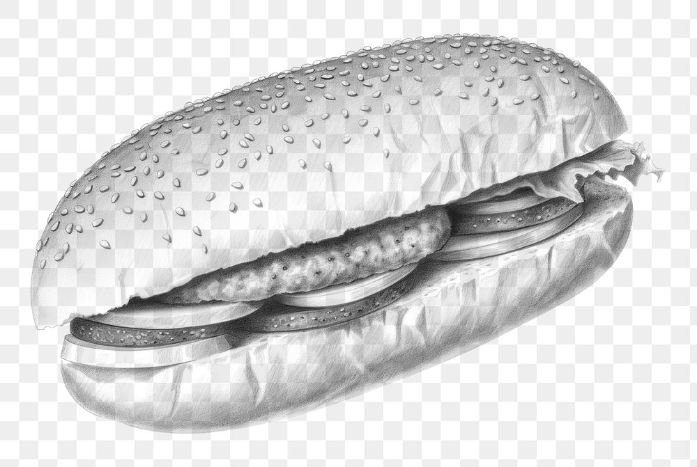 PNG Sandwich sketch bread food. AI generated Image by rawpixel.