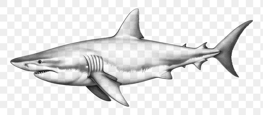 PNG Shark drawing animal sketch. AI generated Image by rawpixel.