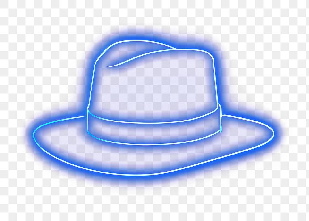 PNG  Hat icon neon light night. 