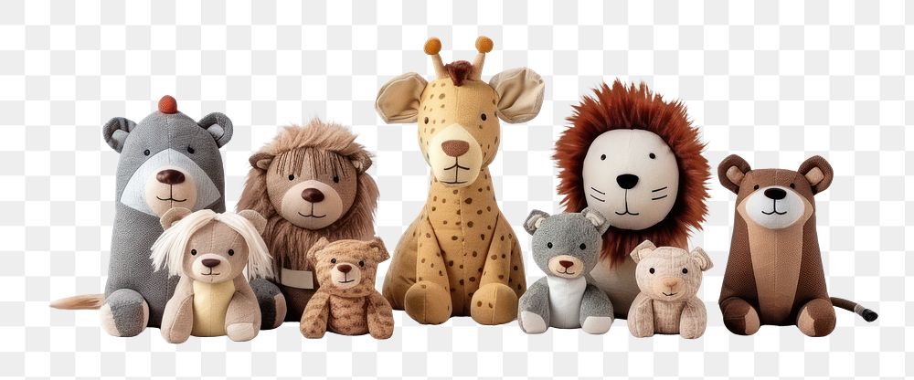 PNG Animal plush toy representation. AI generated Image by rawpixel.