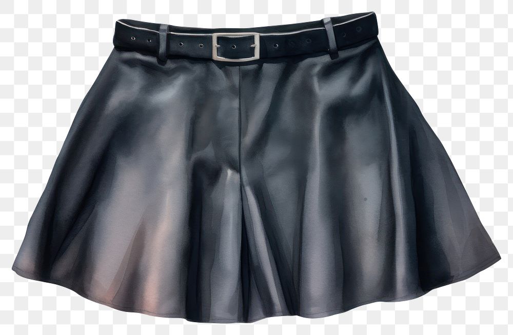 PNG  Black mini skirt miniskirt accessories coathanger. AI generated Image by rawpixel.