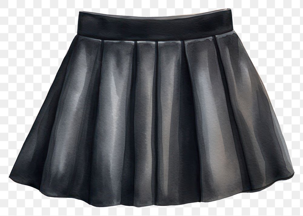 PNG  Black mini skirt miniskirt coathanger footwear. AI generated Image by rawpixel.