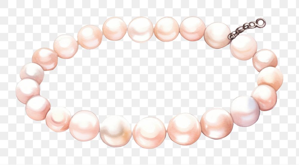 PNG  Pearl bracelet jewelry necklace accessories. AI generated Image by rawpixel.