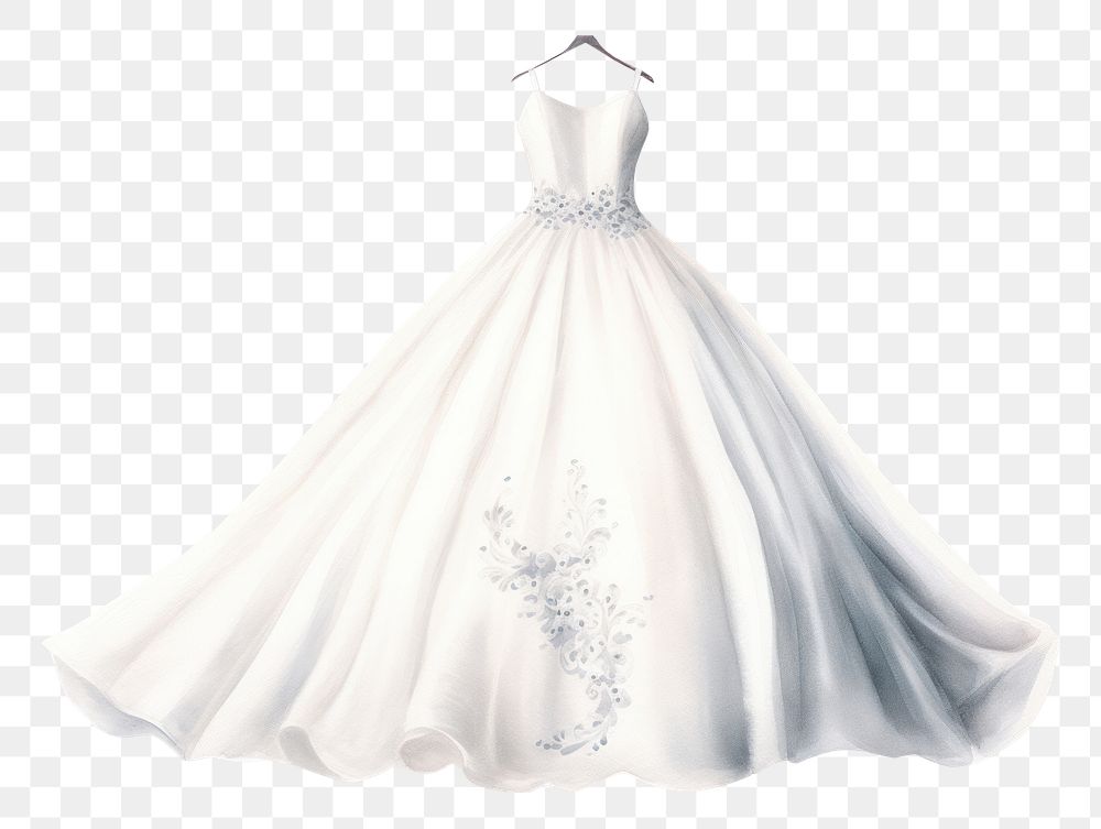 PNG  Wedding dress fashion white gown. AI generated Image by rawpixel.