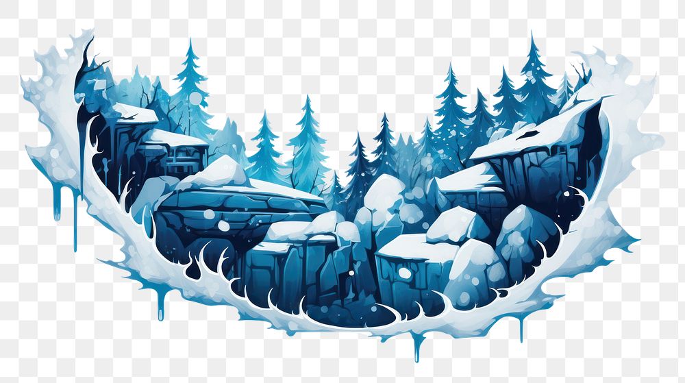 PNG Winter Wonderland winter drawing nature. AI generated Image by rawpixel.