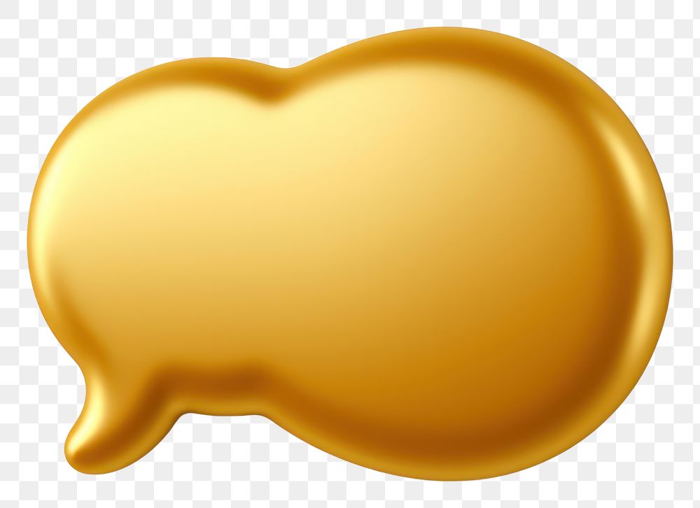 PNG A speech bubble icon gold white background confectionery. AI generated Image by rawpixel.