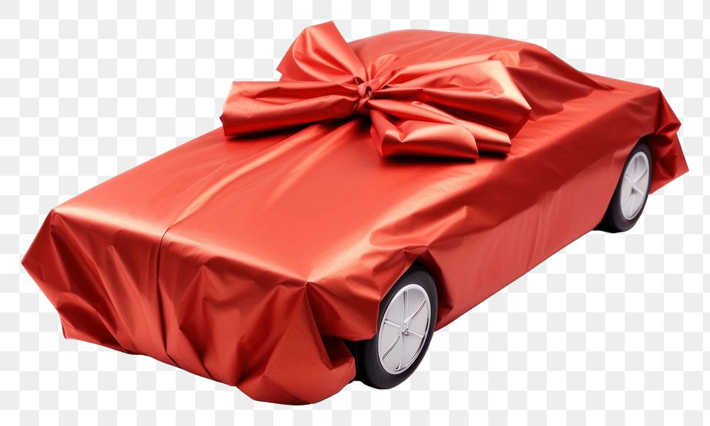 PNG Red gift paper car white background celebration. AI generated Image by rawpixel.