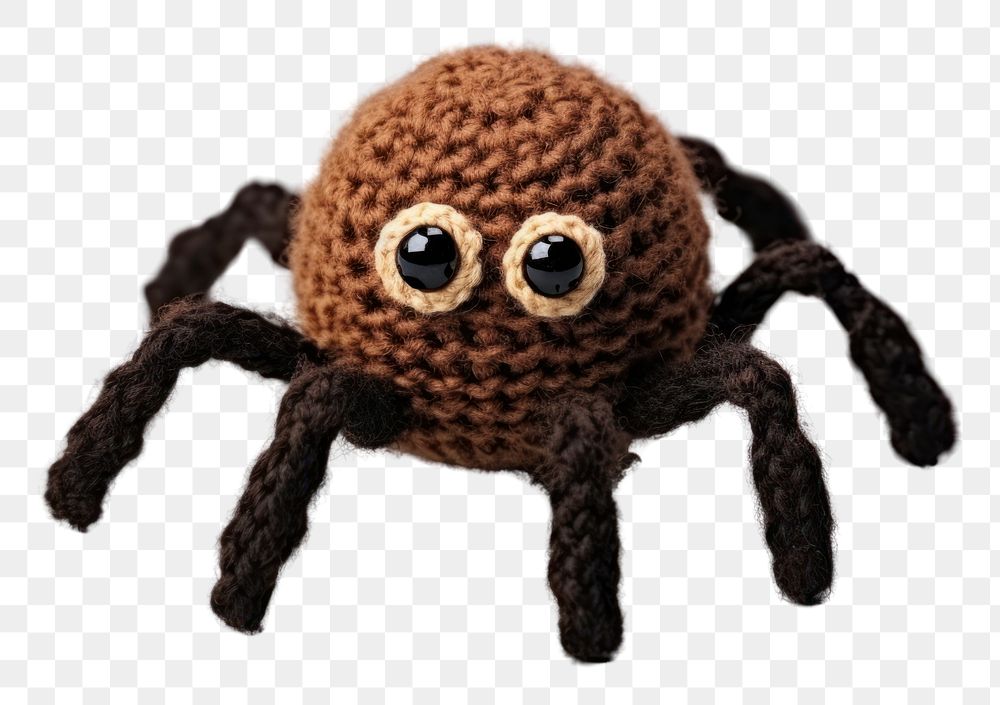 PNG Cartoon spider tarantula arachnid crochet. AI generated Image by rawpixel.