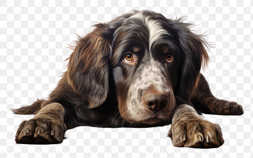 PNG Dog spaniel animal mammal. AI generated Image by rawpixel.