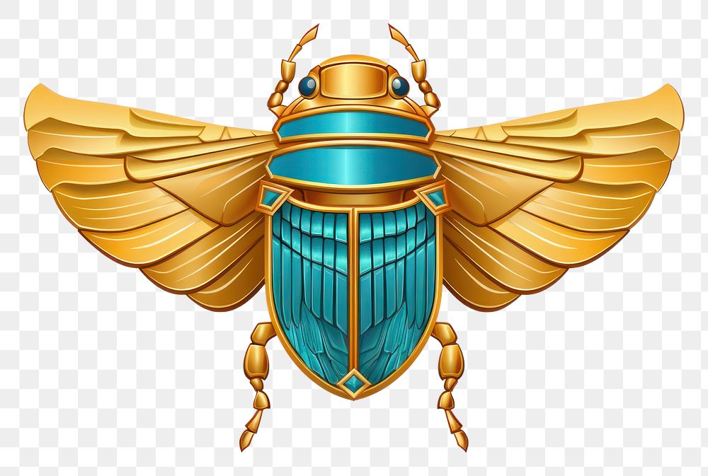 PNG  Scarab insect animal white background. AI generated Image by rawpixel.