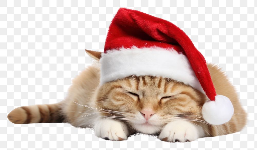 PNG Christmas cat mammal animal kitten. 