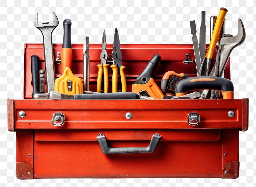 PNG  Hammer tool box white background. AI generated Image by rawpixel.