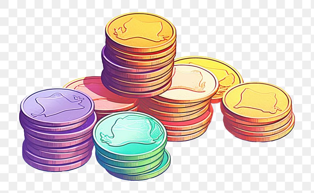 PNG Coins money arrangement investment. AI generated Image by rawpixel.