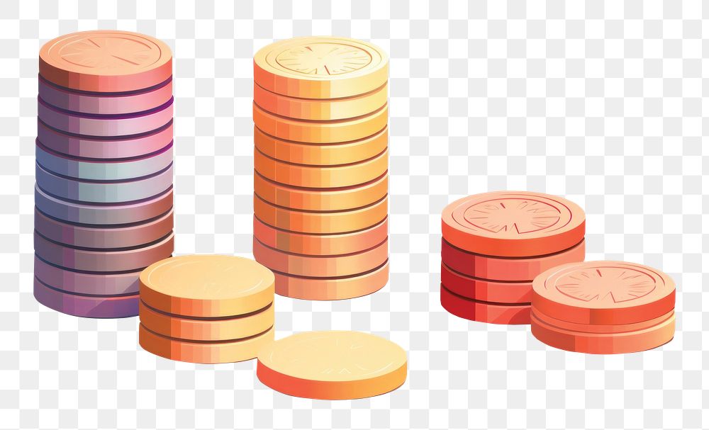 PNG Coins money graph white background. AI generated Image by rawpixel.
