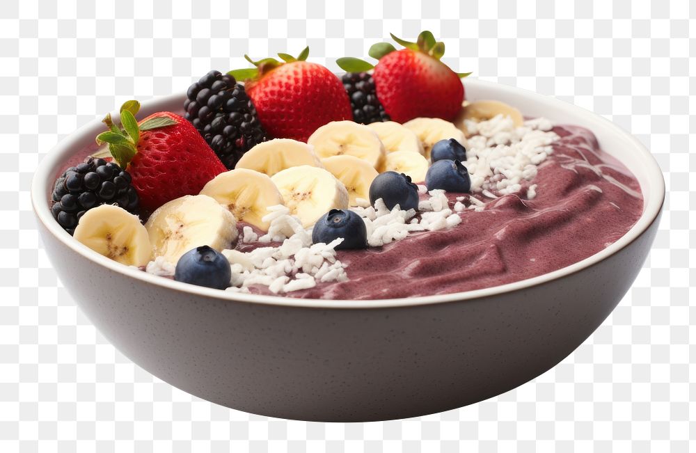 PNG Acai bowl blueberry raspberry fruit. AI generated Image by rawpixel.