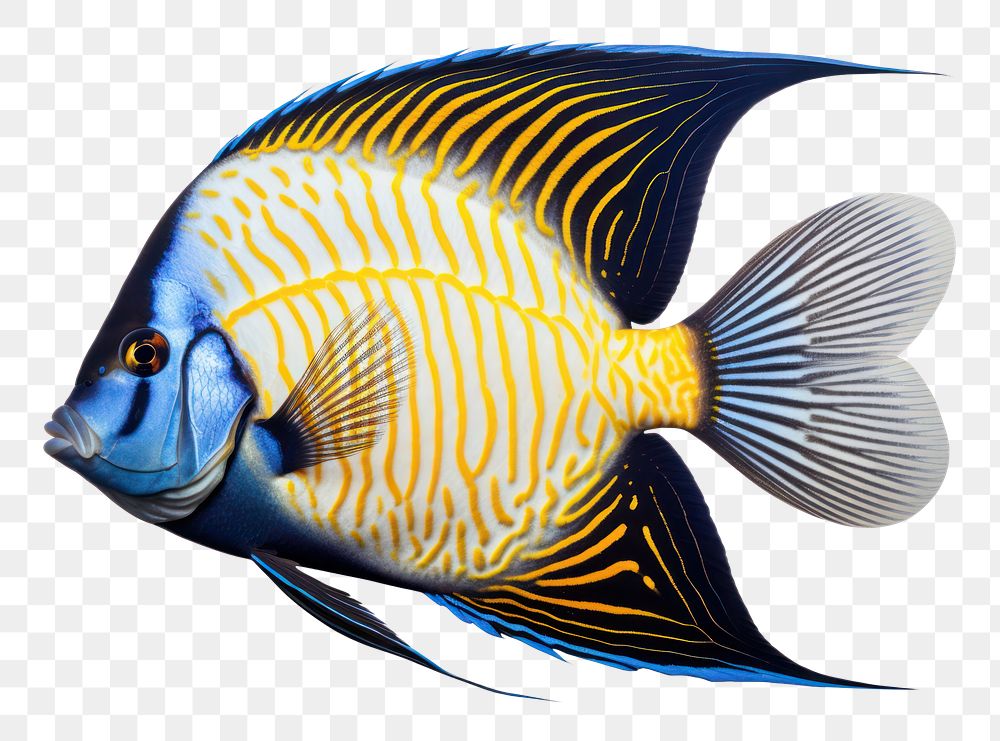 PNG Altum angelfish animal white background pomacanthidae. AI generated Image by rawpixel.
