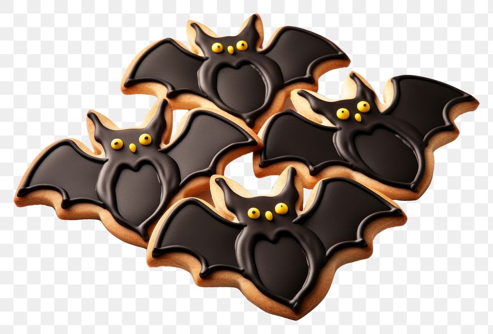 PNG Bat cookies dessert food anthropomorphic. AI generated Image by rawpixel.