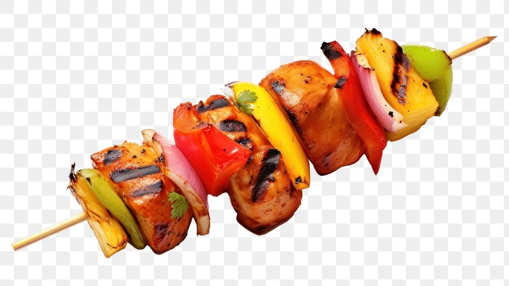 PNG  BBQ skewer vegetable food bbq. AI generated Image by rawpixel.