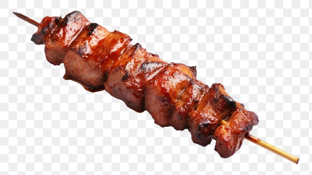 PNG  BBQ skewer grilling meat food. AI generated Image by rawpixel.