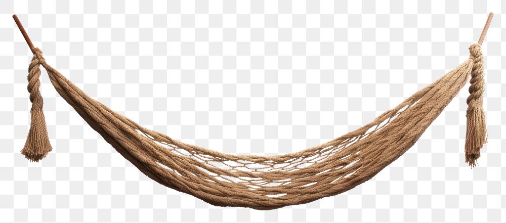 PNG Rope hammock white background tranquility relaxation. AI generated Image by rawpixel.
