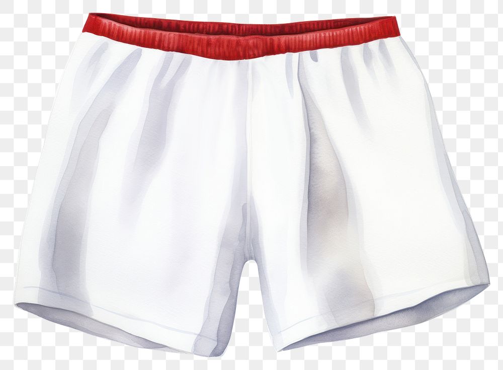 PNG boxer shorts, watercolor fashion element, transparent background