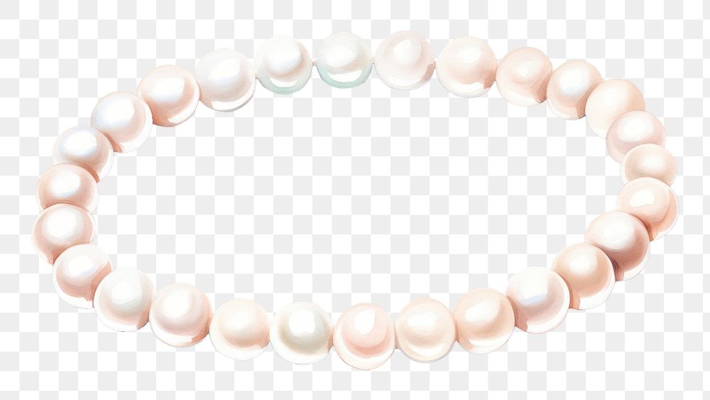 PNG  Pearl bracelet necklace jewelry accessories. AI generated Image by rawpixel.