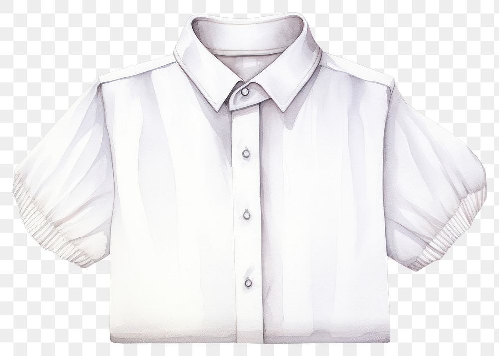 PNG Shirt sleeve blouse white. 