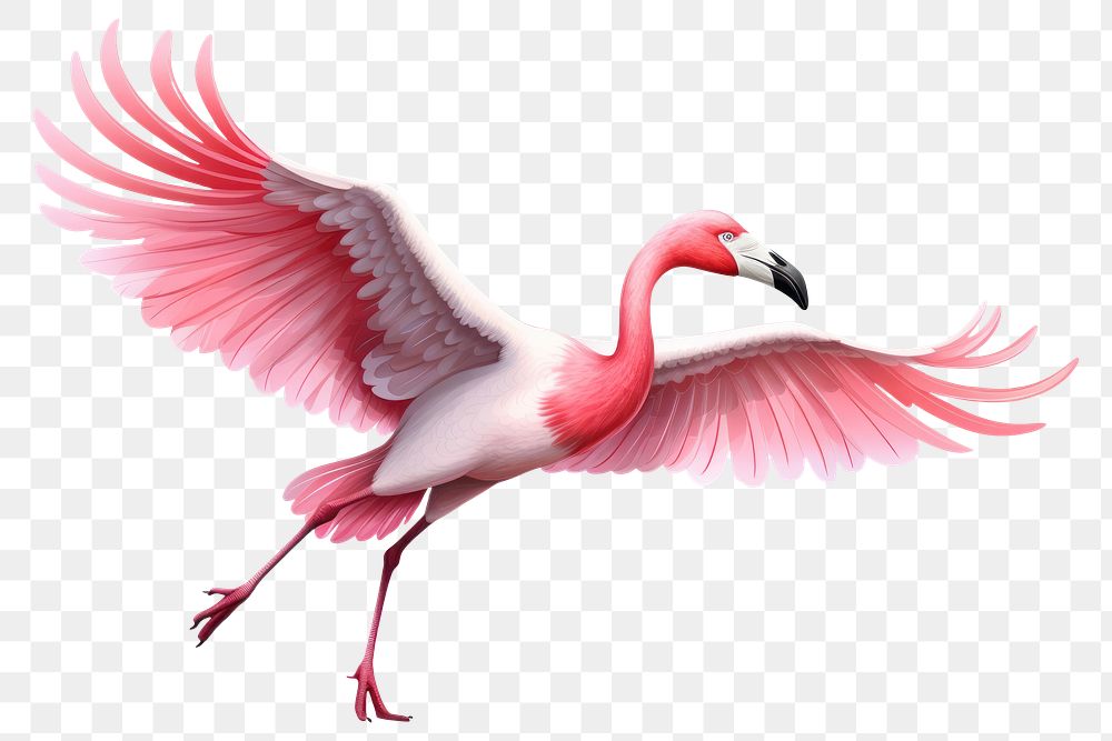 PNG Flamingo bird animal flying. 