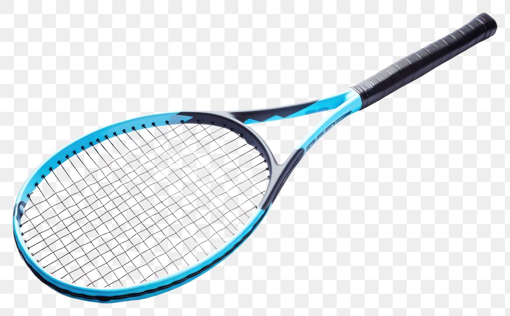PNG  Blue Tennis Racket racket tennis sports. AI generated Image by rawpixel.