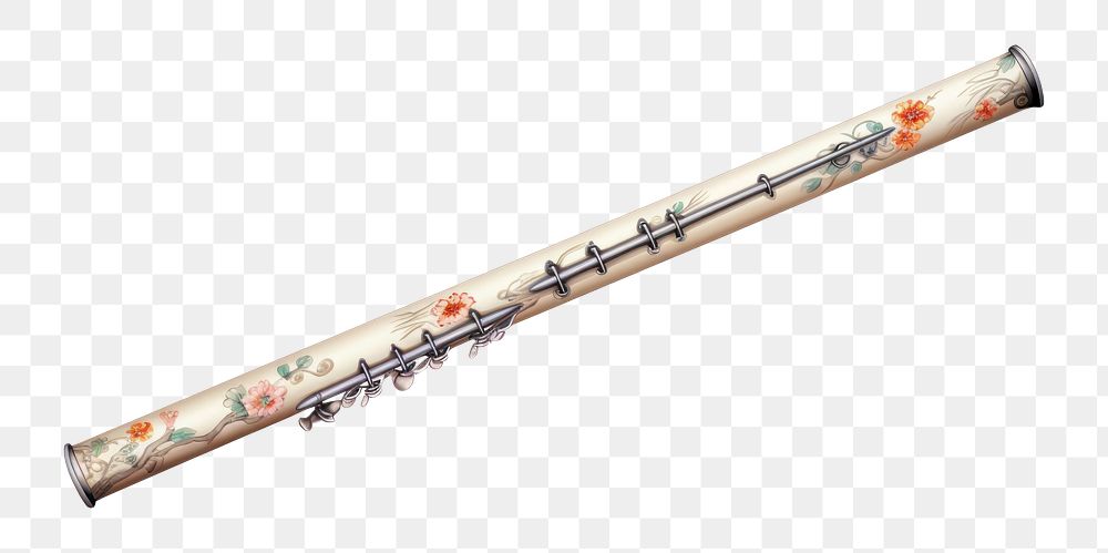 PNG Musical flute white background dagger oboe. AI generated Image by rawpixel.
