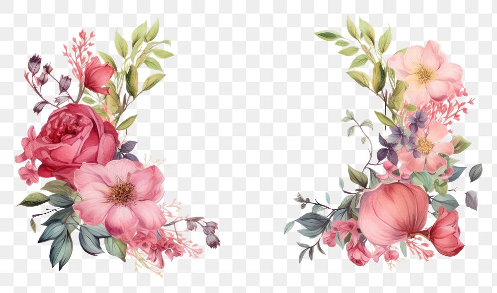 PNG Flower frame pattern plant | Premium PNG - rawpixel