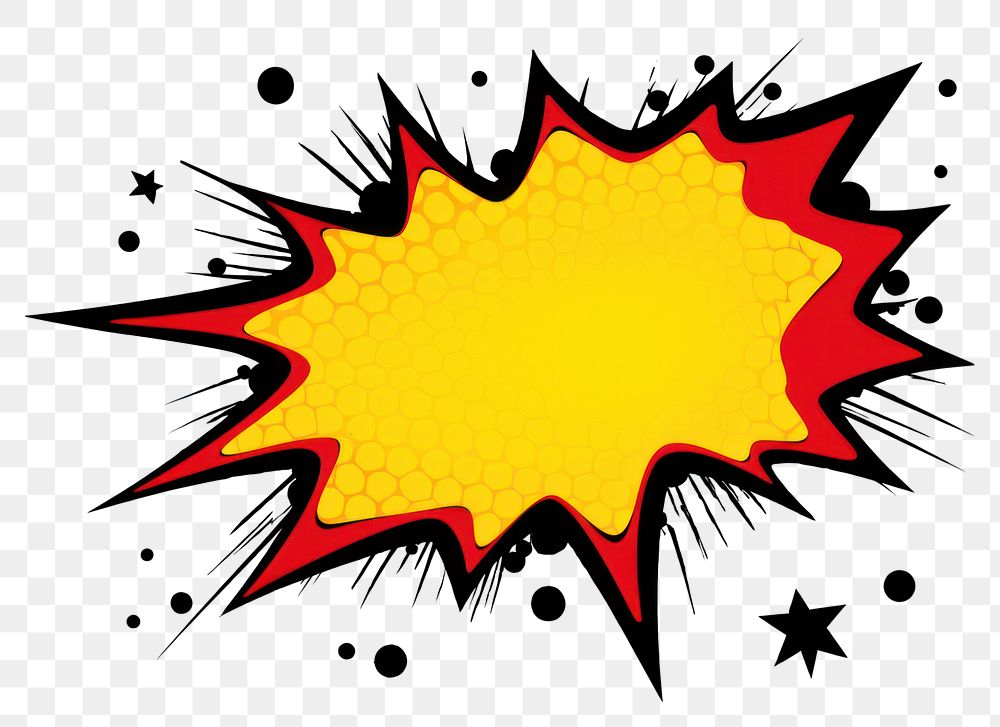 PNG  Omg cartoon comic book sound blast pattern white background splattered. AI generated Image by rawpixel.