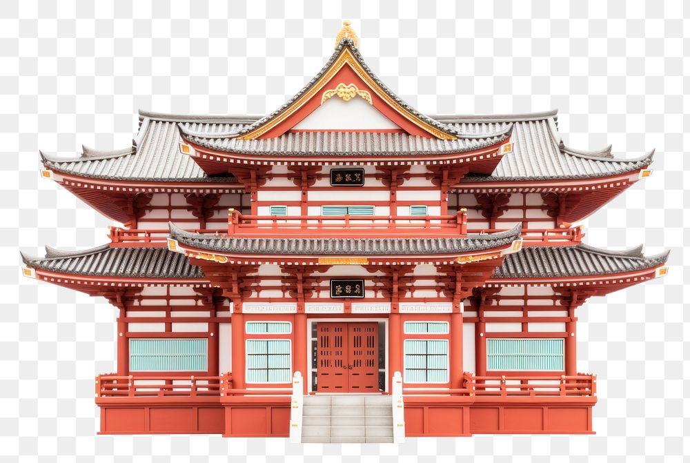 PNG Osaka architecture building pagoda. AI generated Image by rawpixel.
