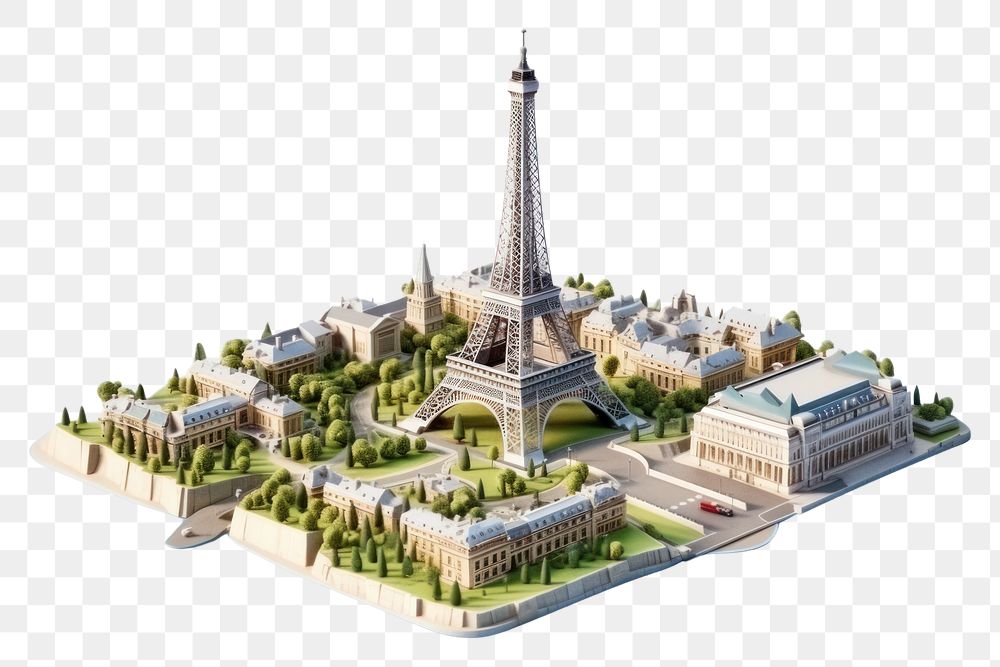 PNG  Paris architecture building landmark. AI generated Image by rawpixel.