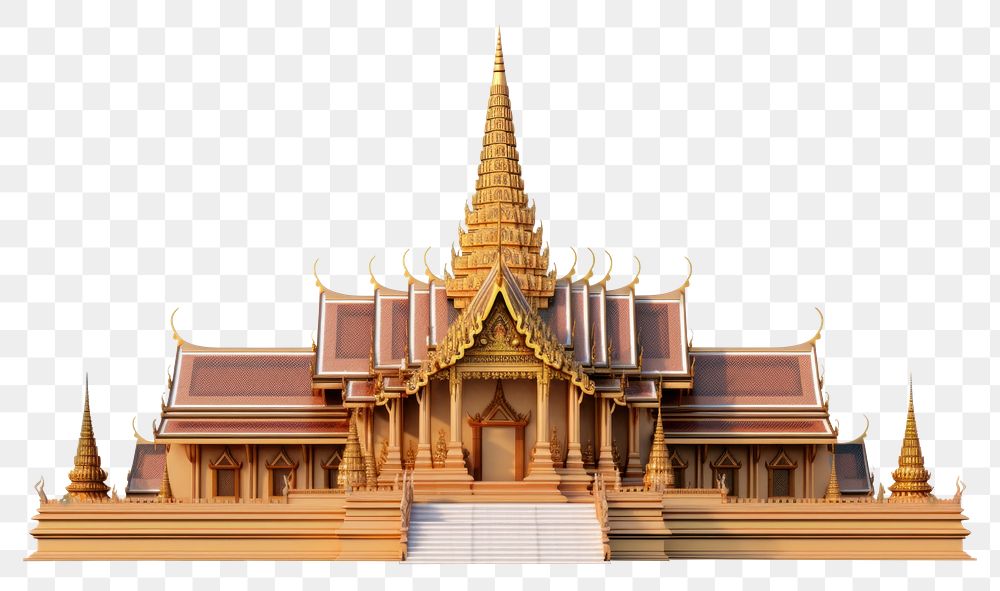 PNG  Thailand architecture building pagoda. AI generated Image by rawpixel.
